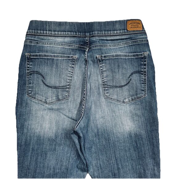 Signature Levi Strauss Shaping Pull On Skinny Jeans 8/29 Womens Measures 29 x 28 - Picture 7 of 8